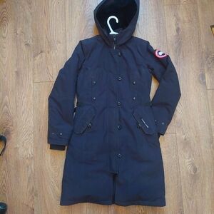 Canada Goose Women Sherpa Hooded Parka Faded Black Winter Jacket Coat XXS